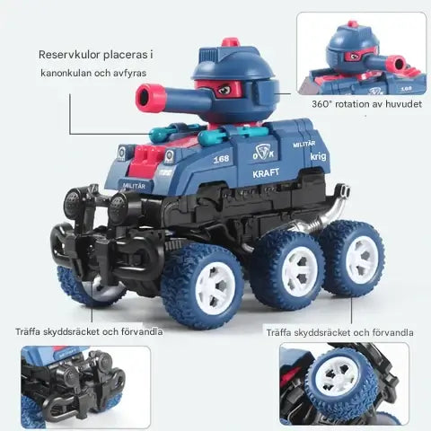 Mini-Panzer Spielzeug - Sechsrädriger, gleitender und geräuschloser Mini-Panzer für die Fantasie der Kinder