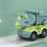 Mini-Dinosaurier-Fahrzeugbaukasten - Spielen und Lernen mit kreativen Kombinationen