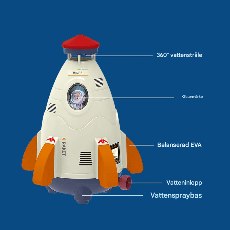 Wasserraketen-Sprinkler für Kinder | Spiel im Freien & Sommerspaß mit Druckwasser-Sprührakete