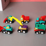 6er-Pack Mini-Engineering Cars - Langlebiges Diecast-Spielzeug