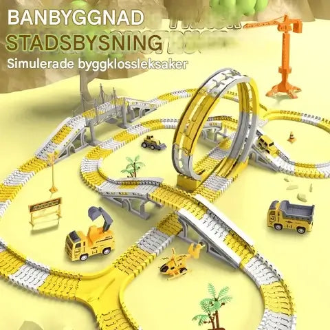 Engineering Car Track - Konstruierbare Rennstrecke mit Mini-Engineering Cars für Kinder