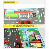 Urban inspirierte Spielmatte - Roadmap Poster für kreatives und pädagogisches Spielen