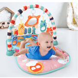 Baby Spielmatte mit Musik & Spielzeug | 3-in-1 Activity Gym für Neugeborene & Kleinkind - weich, tragbar & Entwicklungsspiel von 0-18 Monaten