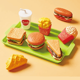 Mini Pretend Food Set - Realistischer Hamburger-Teller für Kinder-Rollenspiele
