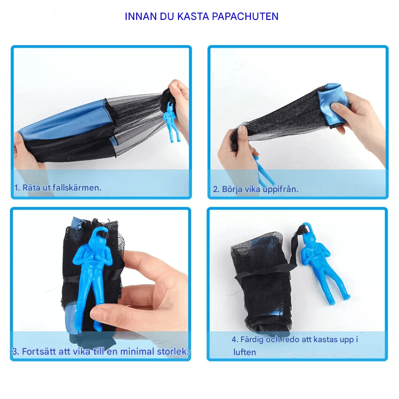 Kinderfreundliches Fallschirmspringerspielzeug - einfaches, sicheres und lustiges Spiel im Freien