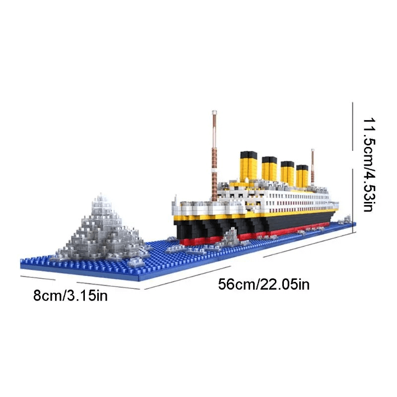 DIY Titanic 3D Bauklötze - 1860 Stück Schiffsmodell