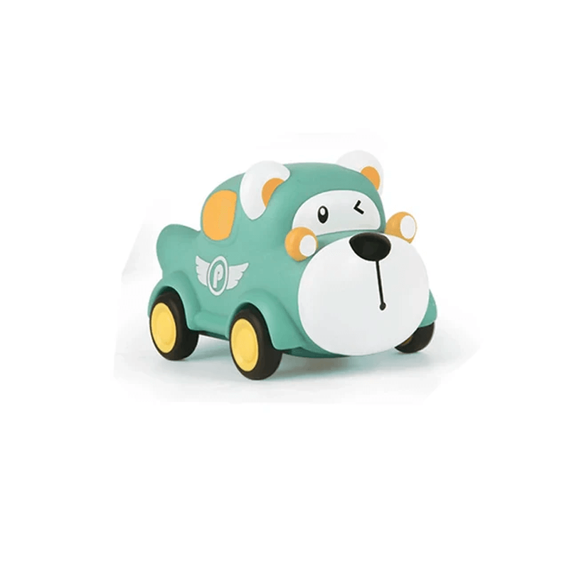 Mini-Nachziehauto für Kleinkinder - Gummiauto-Design und pädagogisches Spiel