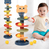 Montessori Ball Slide für Kinder | Educational Kit mit farbigen Ringen - Sensory Play & Early Development 3m+