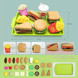 Mini Pretend Food Set - Realistischer Hamburger-Teller für Kinder-Rollenspiele