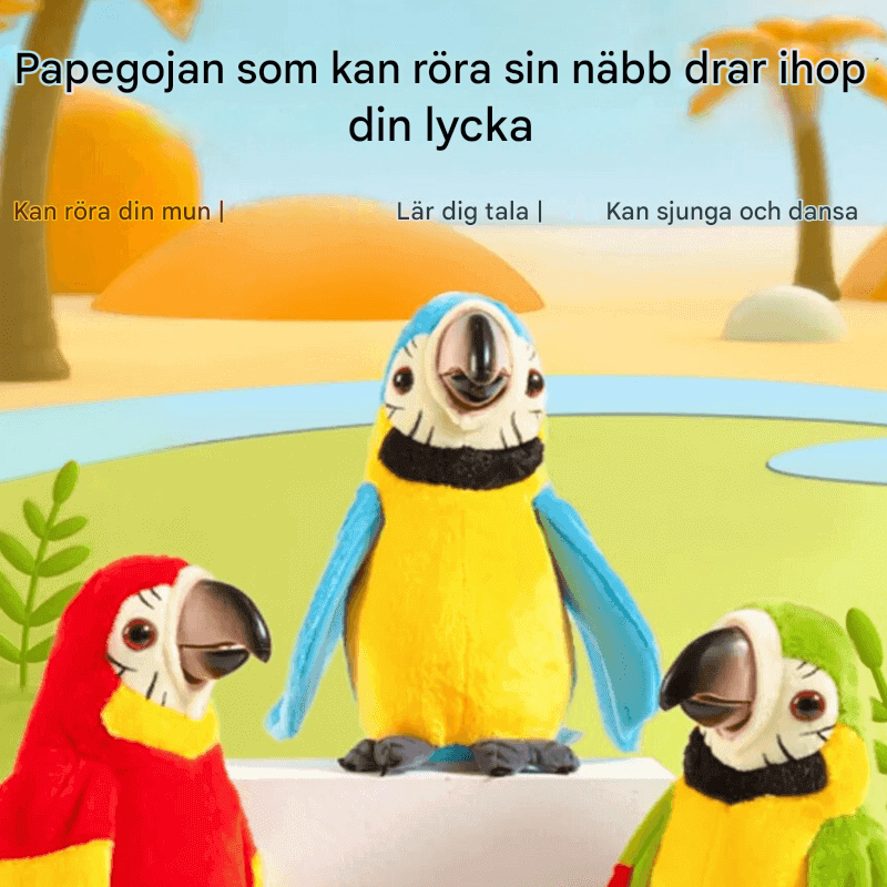 Sprechender Papagei Plüsch - regt die Sprachentwicklung und das fantasievolle Spiel an