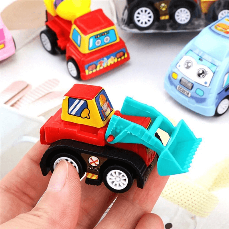 6er-Pack Mini-Engineering Cars - Langlebiges Diecast-Spielzeug