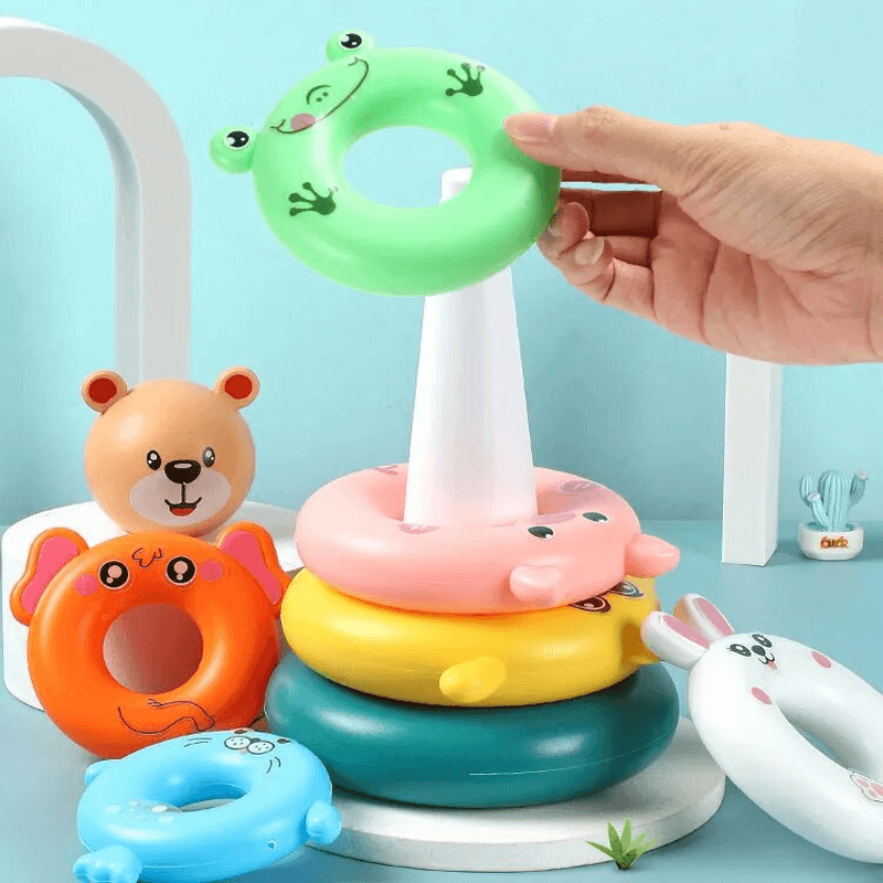 Pyramide Turm Stapeln Spielzeug für Babys - Entwicklung der Feinmotorik und kreatives Spiel