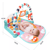 Baby Spielmatte mit Musik & Spielzeug | 3-in-1 Activity Gym für Neugeborene & Kleinkind - weich, tragbar & Entwicklungsspiel von 0-18 Monaten