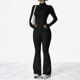 AeroFlare – Schnelltrocknendes Damen-Trainingsset mit schmal geschnittener Jacke und ausgestellter Leggings für Yoga, Workout und Alltag