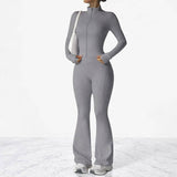 AeroFlare – Schnelltrocknendes Damen-Trainingsset mit schmal geschnittener Jacke und ausgestellter Leggings für Yoga, Workout und Alltag