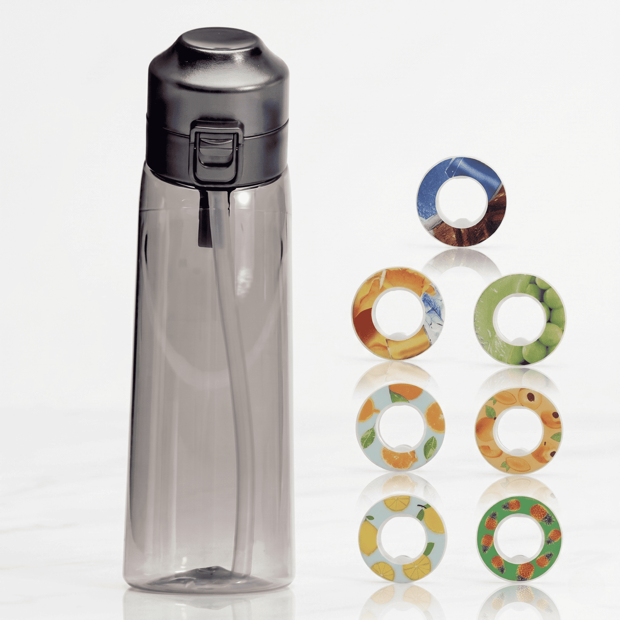 Air Wasserflasche mit Duftringen 7 Kapseln 650ml