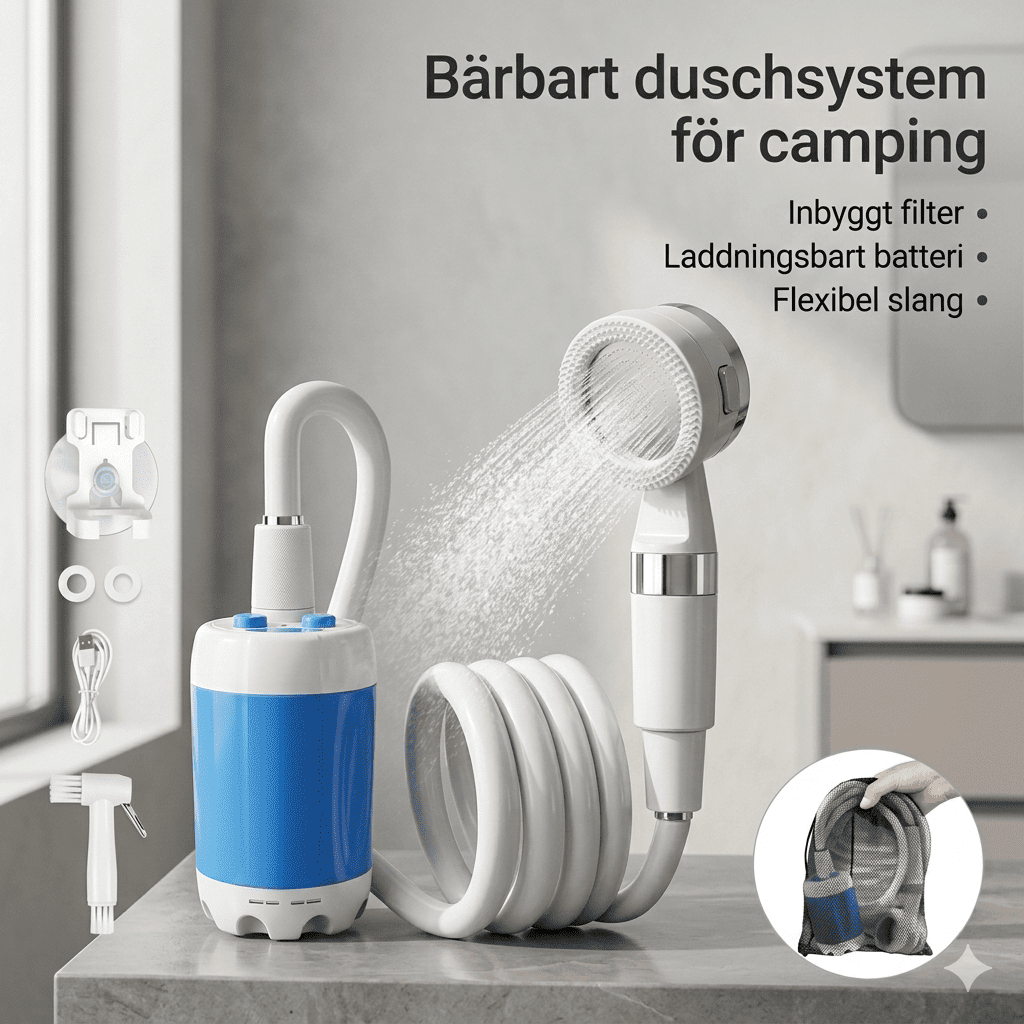 CampFlow - Tragbare Duscheinheit mit Wasserpumpe