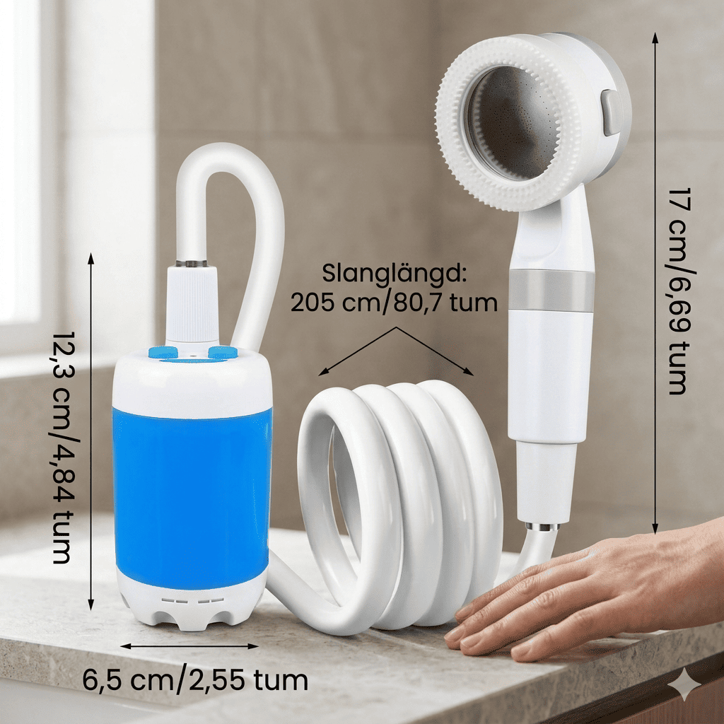 CampFlow - Tragbare Duscheinheit mit Wasserpumpe