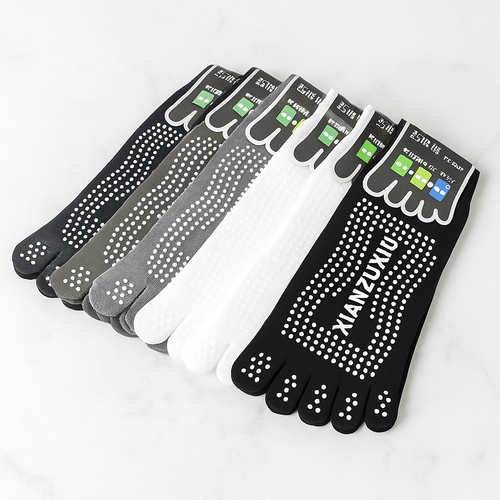 SoftGrip - Rutschfeste Fünf-Zehen-Socken für Yoga, Pilates & Übung
