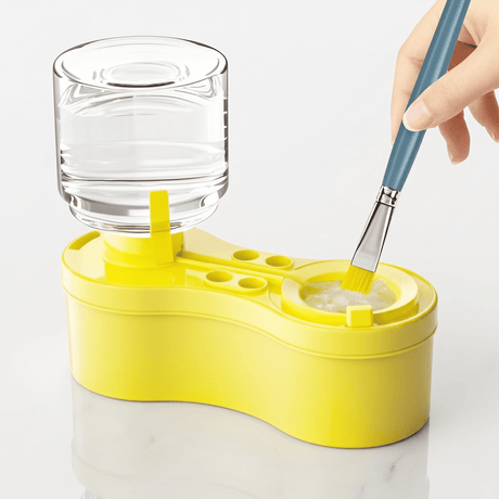 ClearRinse – Automatischer Pinselreiniger mit Wasserumwälzung und Entleerungsknopf – Tragbares Reinigungsgerät