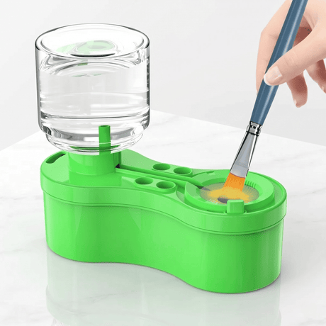 ClearRinse – Automatischer Pinselreiniger mit Wasserumwälzung und Entleerungsknopf – Tragbares Reinigungsgerät