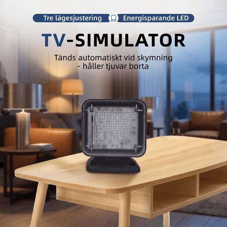 GlowGuard – LED-TV-Simulator mit Zeitschaltuhr und Dämmerungssensor – Einbruchschutz für Häuser, Wohnungen und Studentenwohnheime
