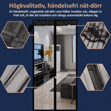 Magnetisches Moskitonetz für Tür mit automatischer Schließung | Insektenschutznetz mit Magnetverschluss - Mückenschutz für Terrasse, Balkon & Eingang (mehrere Größen)
