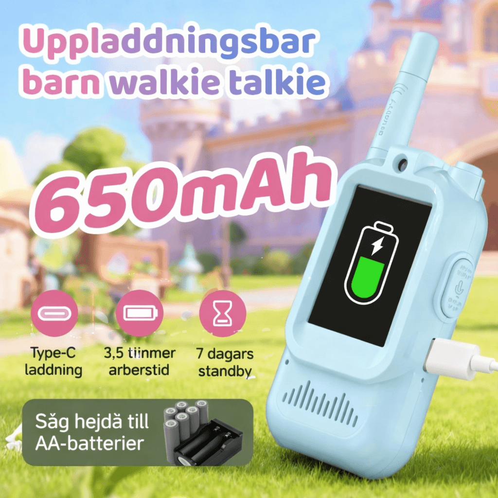 PlayTalk – Video-Walkie-Talkies für Kinder mit 2-Zoll-HD-Bildschirm, USB-C-Aufladung und Zwei-Wege-Kommunikation