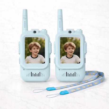 PlayTalk – Video-Walkie-Talkies für Kinder mit 2-Zoll-HD-Bildschirm, USB-C-Aufladung und Zwei-Wege-Kommunikation