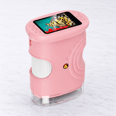 PocketScope – Handheld-Digitalmikroskop für Kinder mit 2-Zoll-Bildschirm, bis zu 1000-facher Vergrößerung und Foto- und Videofunktion