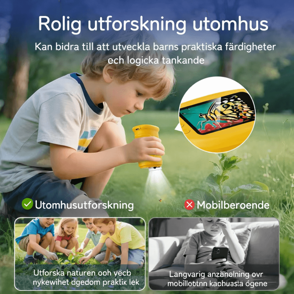 PocketScope – Handheld-Digitalmikroskop für Kinder mit 2-Zoll-Bildschirm, bis zu 1000-facher Vergrößerung und Foto- und Videofunktion