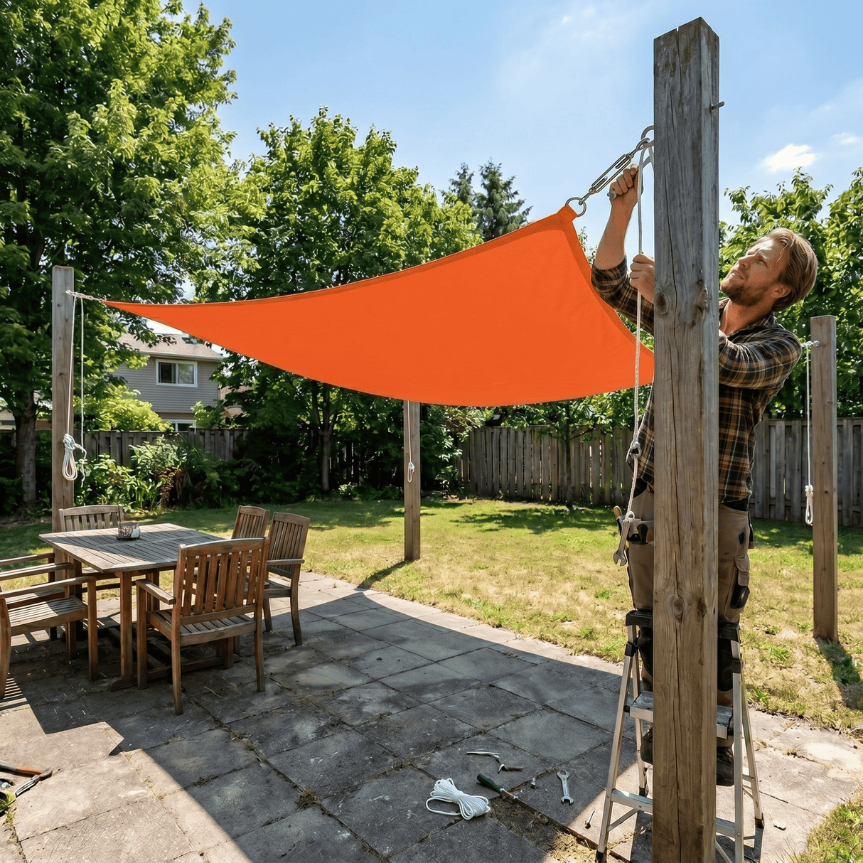 Rechteckiges wasserdichtes Solarsegel