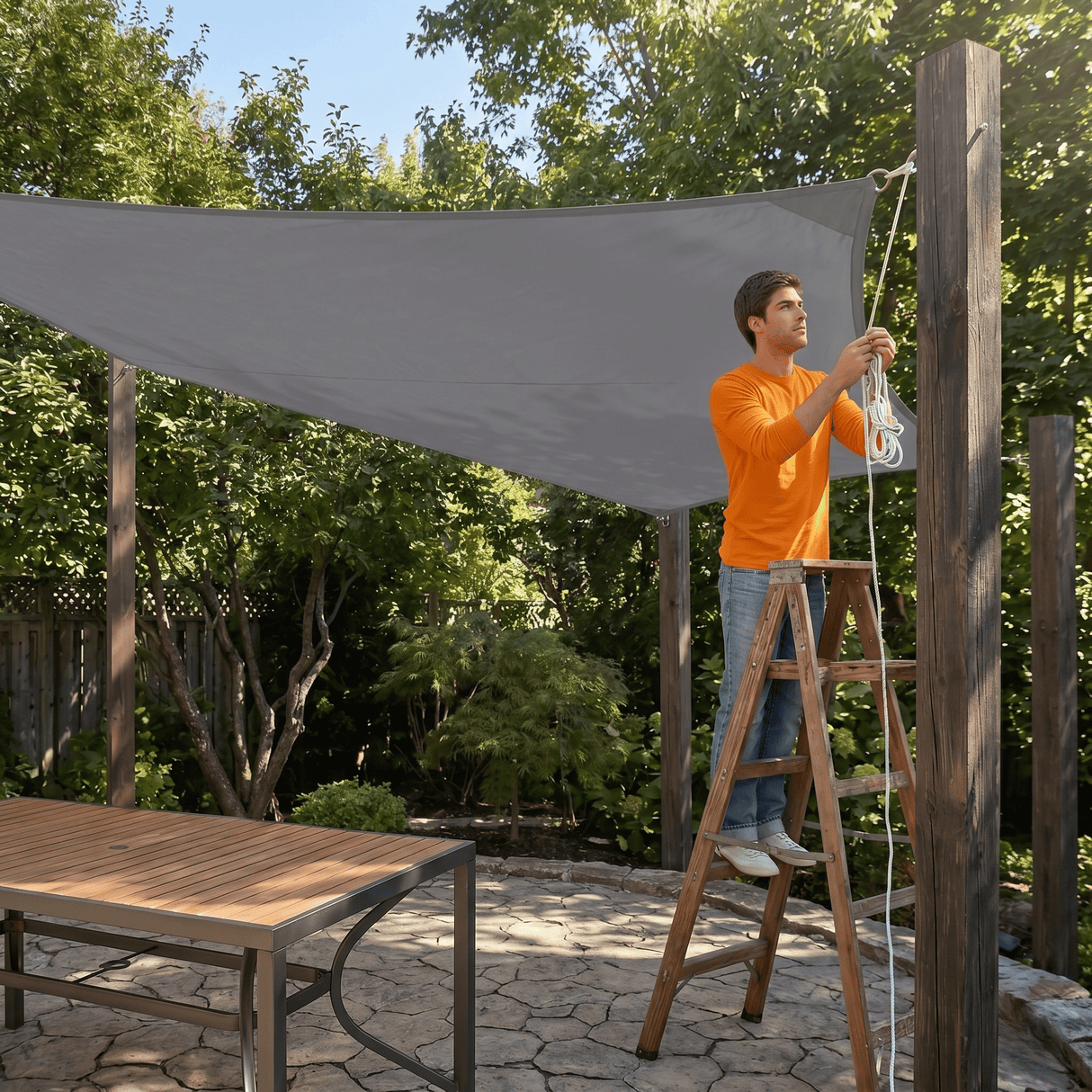 Rechteckiges wasserdichtes Solarsegel