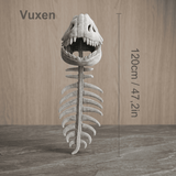 RexBone – Dinosaurierskelett-Kostümhut aus weichem Plüsch für Kinder und Erwachsene – Lustiges und maschinenwaschbares Cosplay-Requisit für Halloween, Geburtstage und Mottopartys