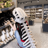 RexBone – Dinosaurierskelett-Kostümhut aus weichem Plüsch für Kinder und Erwachsene – Lustiges und maschinenwaschbares Cosplay-Requisit für Halloween, Geburtstage und Mottopartys