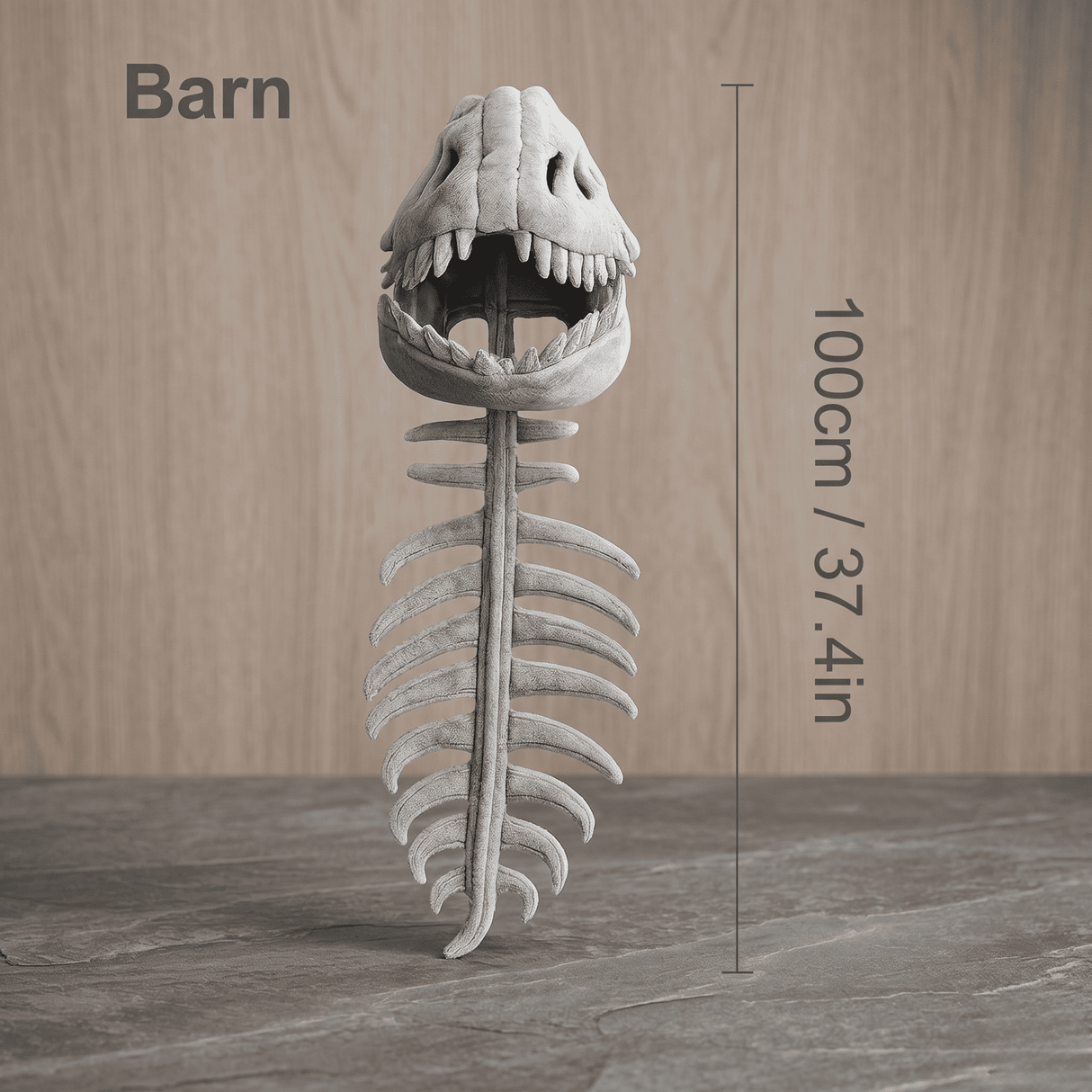 RexBone – Dinosaurierskelett-Kostümhut aus weichem Plüsch für Kinder und Erwachsene – Lustiges und maschinenwaschbares Cosplay-Requisit für Halloween, Geburtstage und Mottopartys