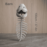 RexBone – Dinosaurierskelett-Kostümhut aus weichem Plüsch für Kinder und Erwachsene – Lustiges und maschinenwaschbares Cosplay-Requisit für Halloween, Geburtstage und Mottopartys