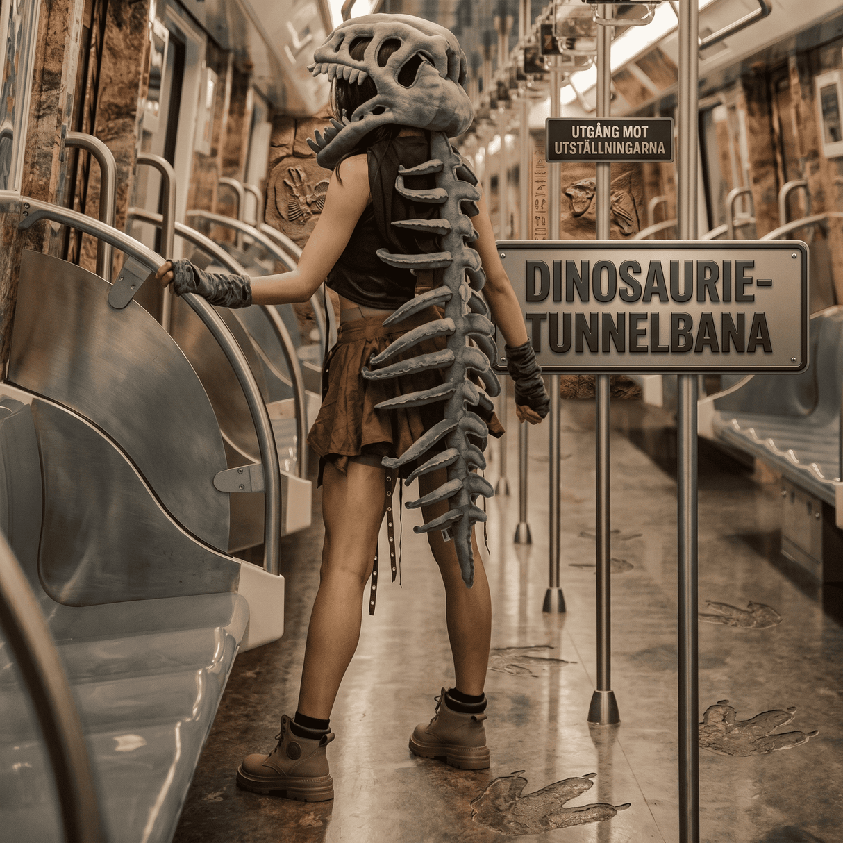 RexBone – Dinosaurierskelett-Kostümhut aus weichem Plüsch für Kinder und Erwachsene – Lustiges und maschinenwaschbares Cosplay-Requisit für Halloween, Geburtstage und Mottopartys