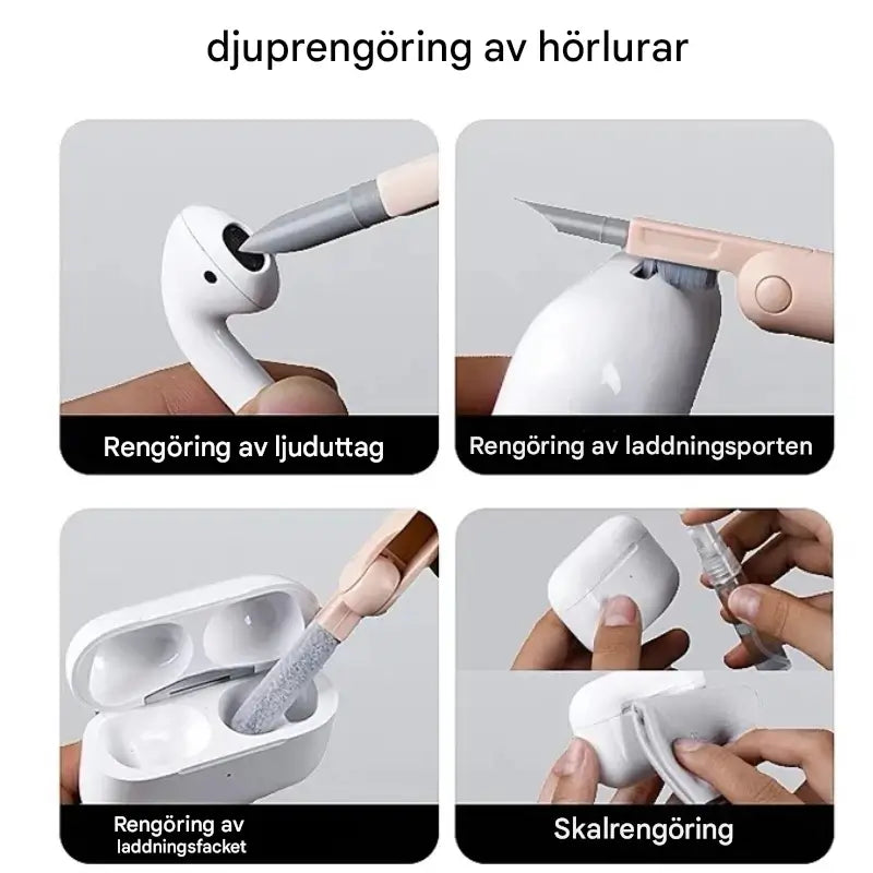 CleanMate - 7-in-1 Keyboard Cleaning Kit & Kopfhörer | Smart Care Solution für Computer & Tech Gadgets