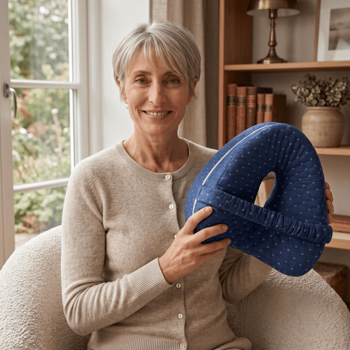 SleepAlign – Ergonomisches Memory-Schaum-Kissen für Beine und Knie, für Seitenschläfer – Lindert Schmerzen in Hüfte, Rücken und Ischias