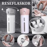 SpinFill – 4-in-1-Drehspender für unterwegs mit auslaufsicheren 40-ml-Nachfüllflaschen – Kompakte Reiseflasche