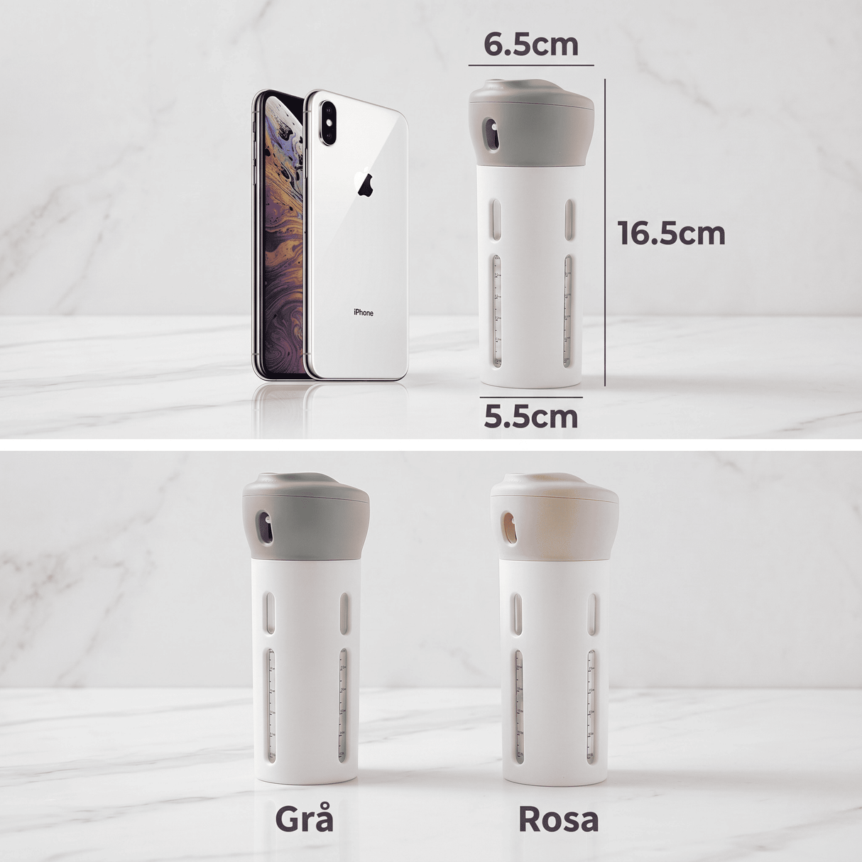 SpinFill – 4-in-1-Drehspender für unterwegs mit auslaufsicheren 40-ml-Nachfüllflaschen – Kompakte Reiseflasche