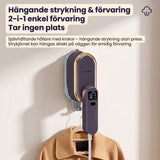 SteamFold – Handhållet Ångstrykjärn 1200W med Vikbart Handtag – Portabelt Resestrykjärn med Våt och Torr Strykning, LED-display och Väggfäste