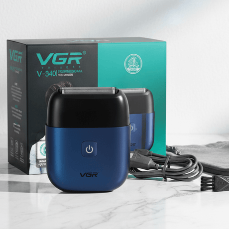 TrimAxis - Elektrischer Rasierer mit drei Klingen für Männer, IPX7 wasserdichtes Design & USB Typ-C Schnellladung