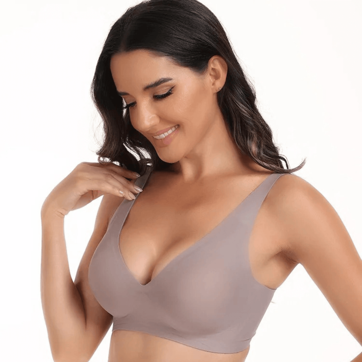 VeloraLift – Nahtloser Bügel-BH mit Vollschalen, tiefem V-Ausschnitt und vorgeformten Cups für optimalen Tragekomfort im Alltag