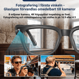 VoxLens – Smarta AI-Glasögon med Kamera, Realtidsöversättning och Röststyrning – 4K Video, Samtal och Musik
