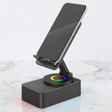 EchoStand - 5-in-1 drahtloser Bluetooth-Lautsprecher, Handyhalterung & Powerbank für Reisen, Zuhause und Party