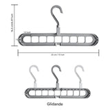 ClosetEase - Platzsparender Kleiderbügel | Multifunktionsbügel mit 9 Haken & 360° drehbarer Haken