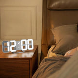 BrightChrono - 3D Digital LED Wanduhr & Tischuhr | Stilvolle Zeitanzeige für Zuhause & Büro