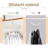 ClosetEase - Platzsparender Kleiderbügel | Multifunktionsbügel mit 9 Haken & 360° drehbarer Haken